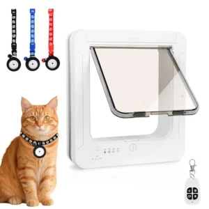 Cat Pet Door with Collar Sensor 7.67'' H x 7'' W