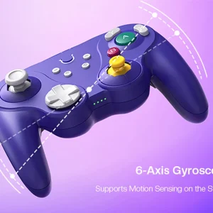Bluetooth Game Controller Purple Wireless Gamepad