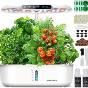 Indoor Hydroponic Garden Kit 12 Pod LED Grow Light