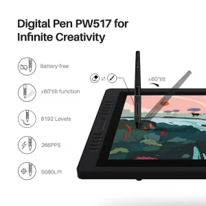 Graphics Tablet Display 23.8 Inch Drawing Monitor - Thumbnail Image 2