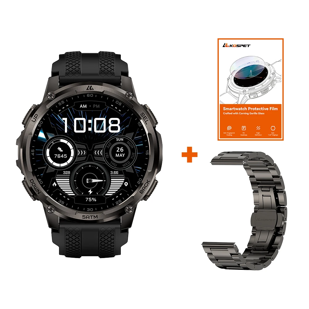 Smartwatch Men’s Outdoor w Flashlight, Waterproof - Image 9