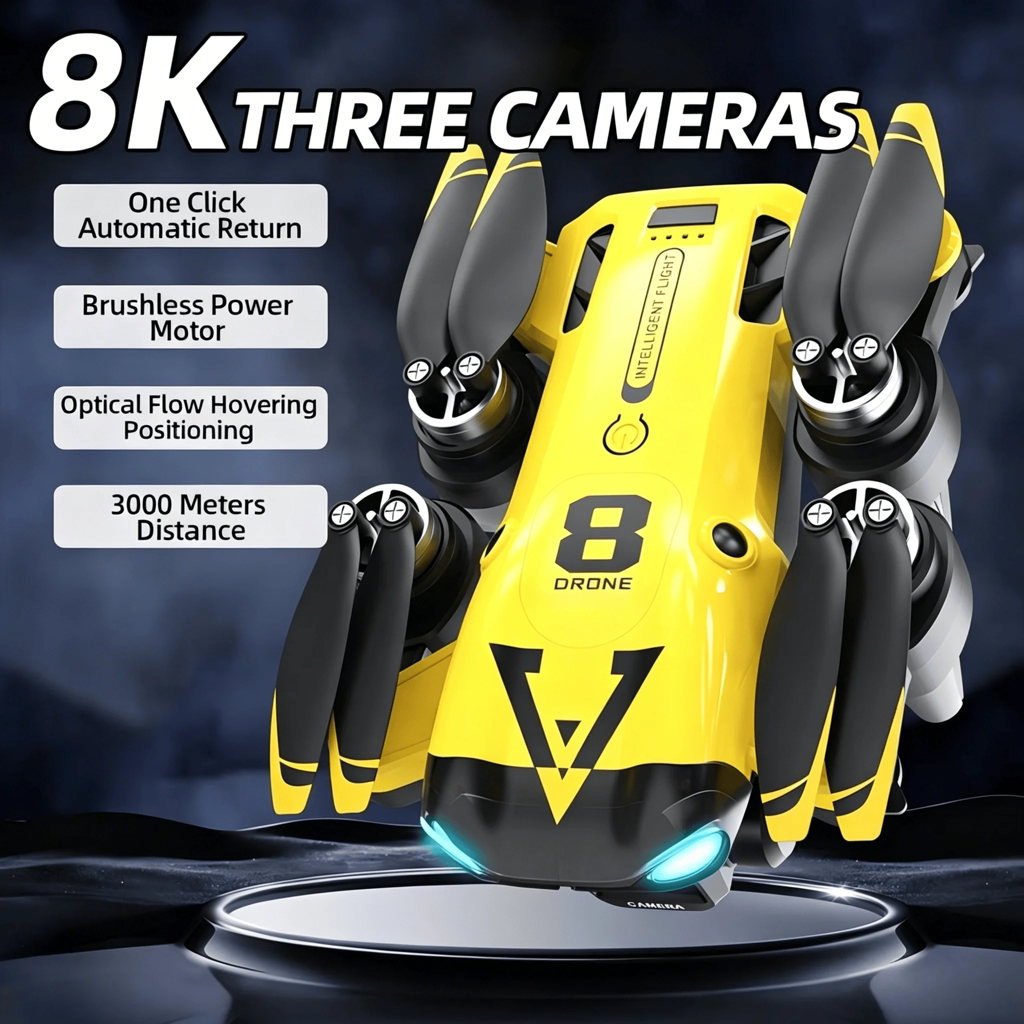 Quadcopter with Triple Cameras, One-Key Return - Image 2