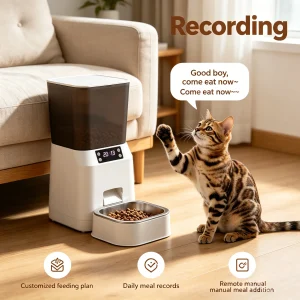 Automatic timed pet feeder with portion control - Thumbnail Image 3