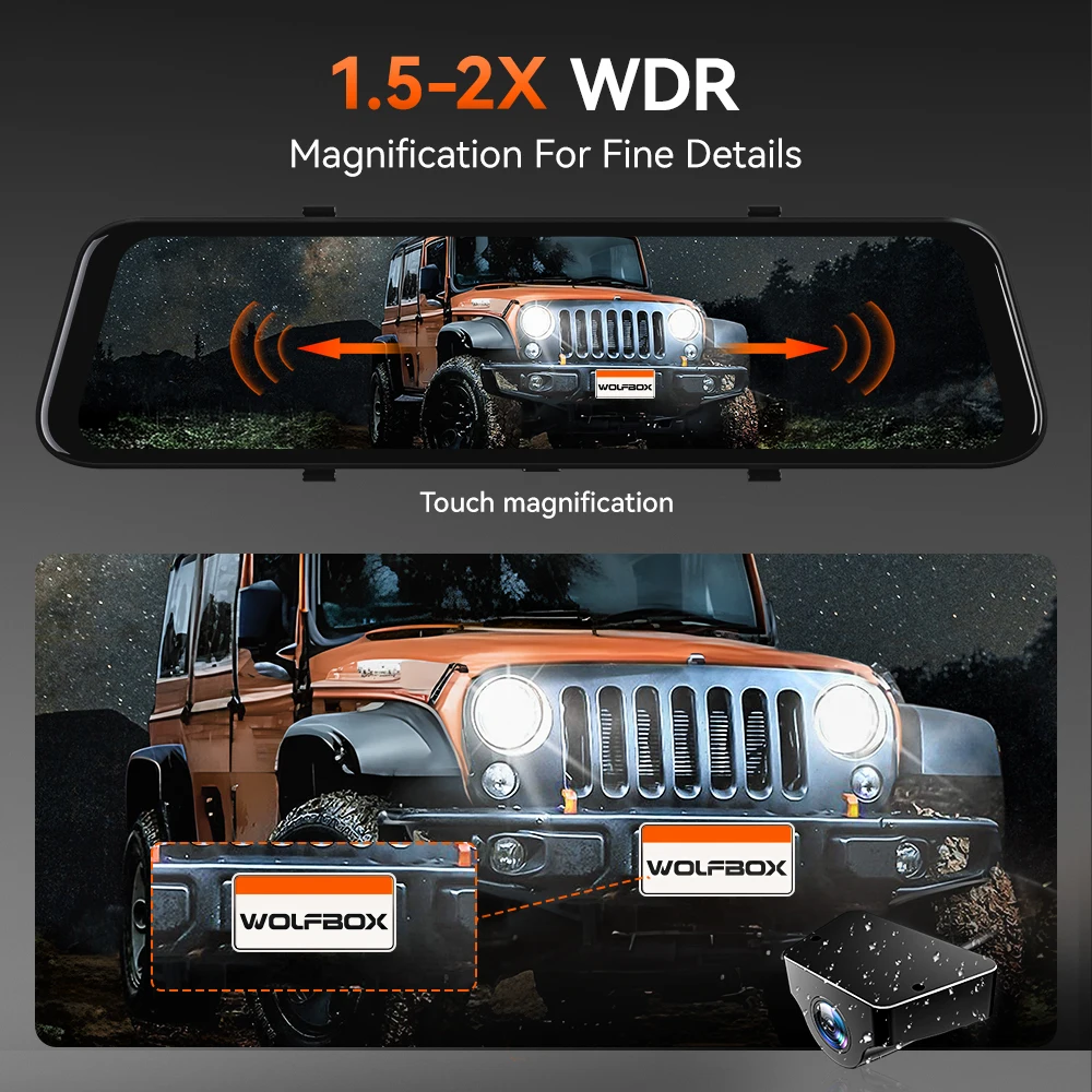 Rearview Dash Cam 12" IPS Screen - Image 4