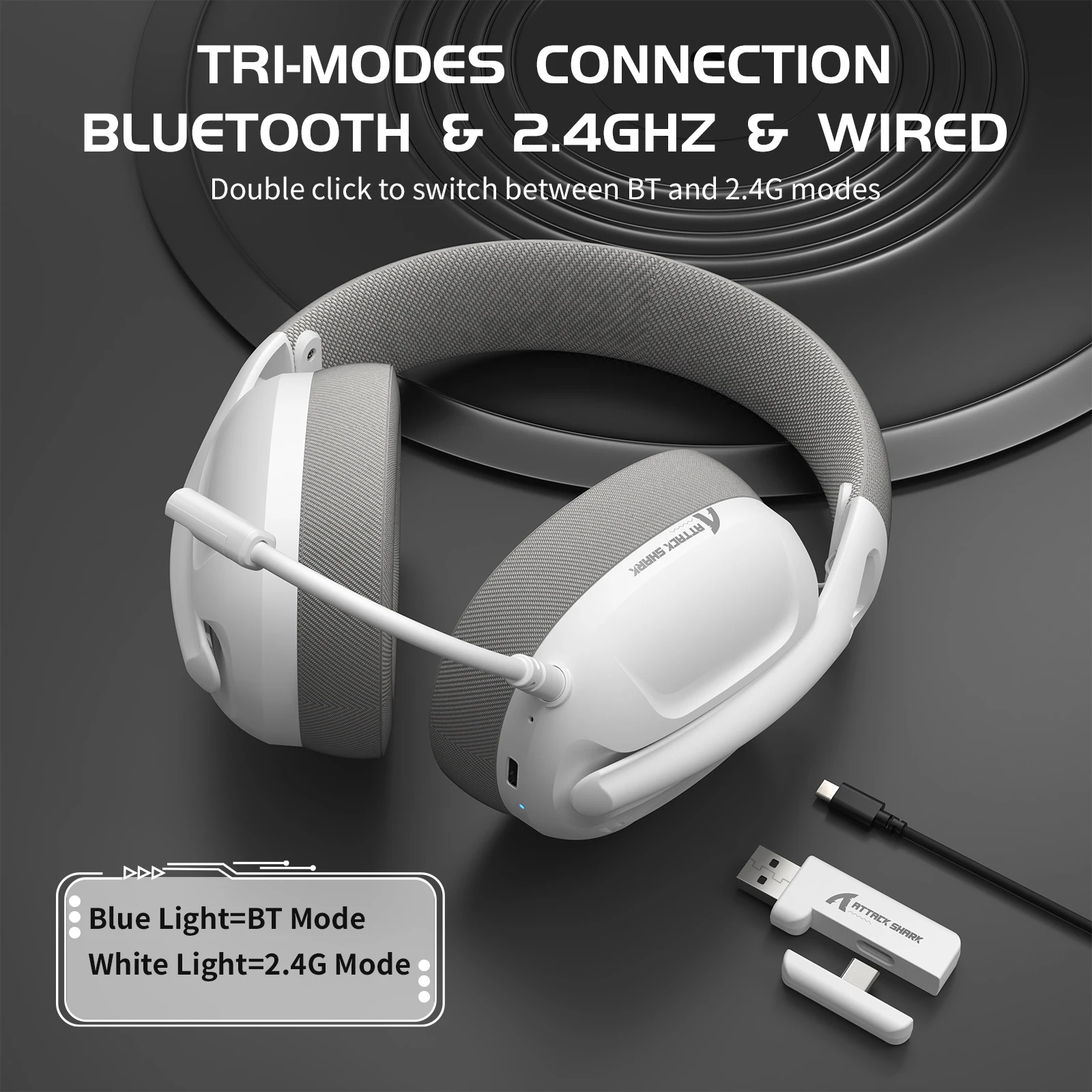 Ultra-Light Tri-Mode Gaming Headset - Image 2
