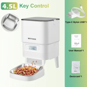 4.5L Automatic Cat Feeder Stainless Steel Bowl - Thumbnail Image 11