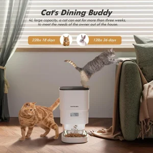 4.5L Automatic Cat Feeder Stainless Steel Bowl - Thumbnail Image 5