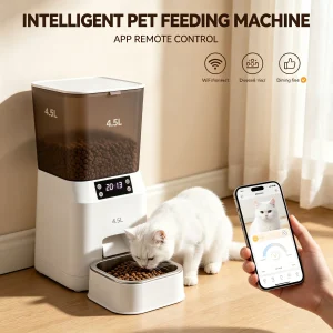 Automatic timed pet feeder with portion control