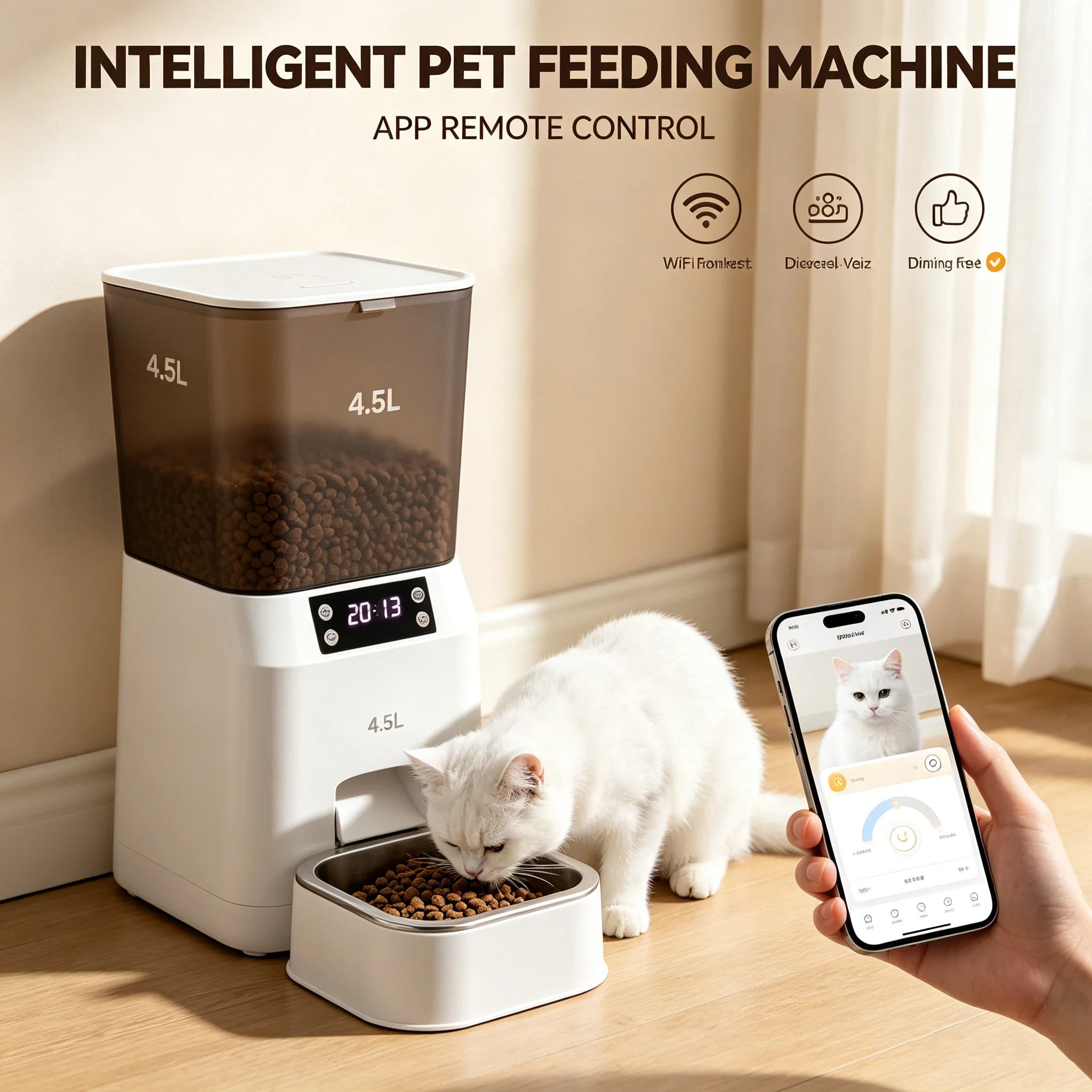 Automatic timed pet feeder with portion control - Image 1