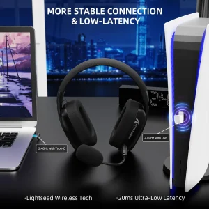 Wireless Gaming Headset with Dual Microphone - Thumbnail Image 2
