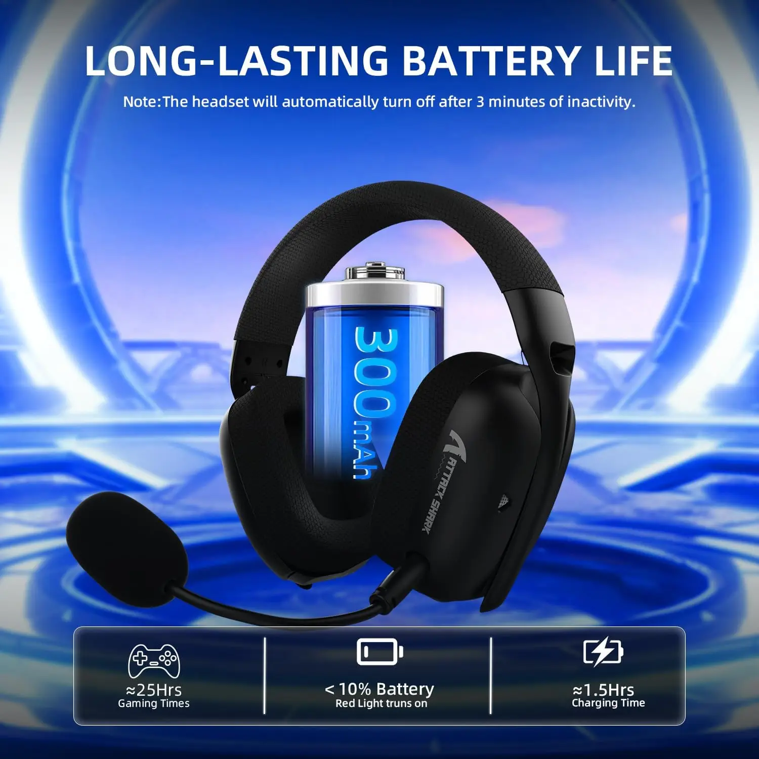 Wireless Gaming Headset with Dual Microphone - Image 7
