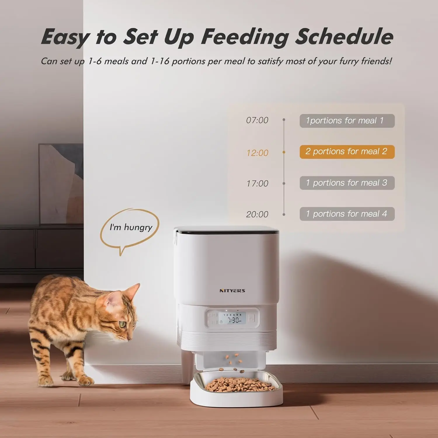 4.5L Automatic Cat Feeder Stainless Steel Bowl - Image 8