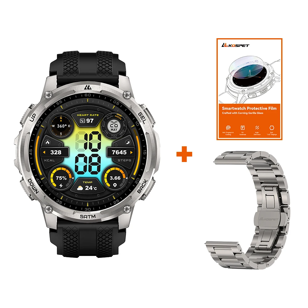 Smartwatch Men’s Outdoor w Flashlight, Waterproof - Image 12