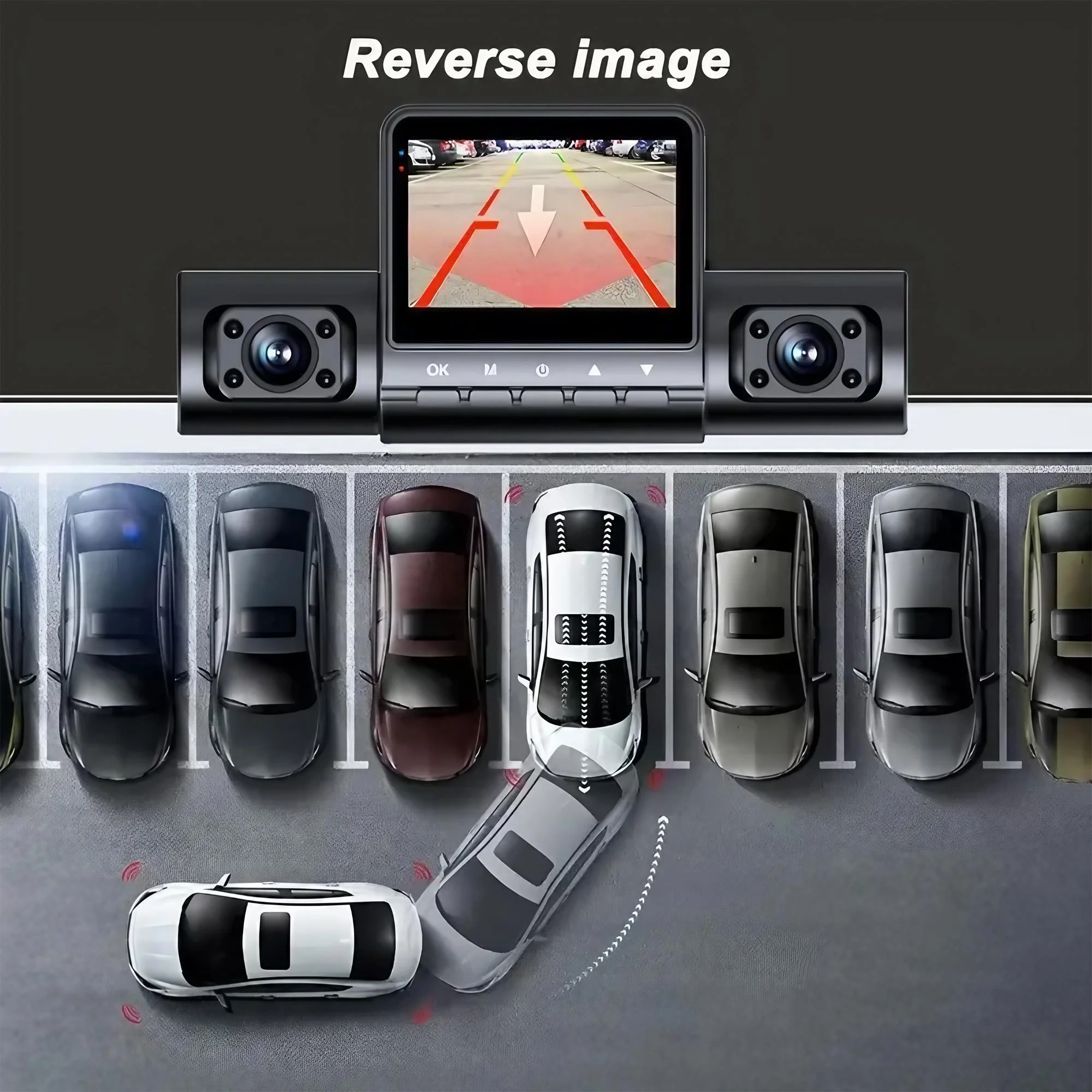 4 Lens Dash Cam 1080P Full HD 360 Loop Recording - Image 7