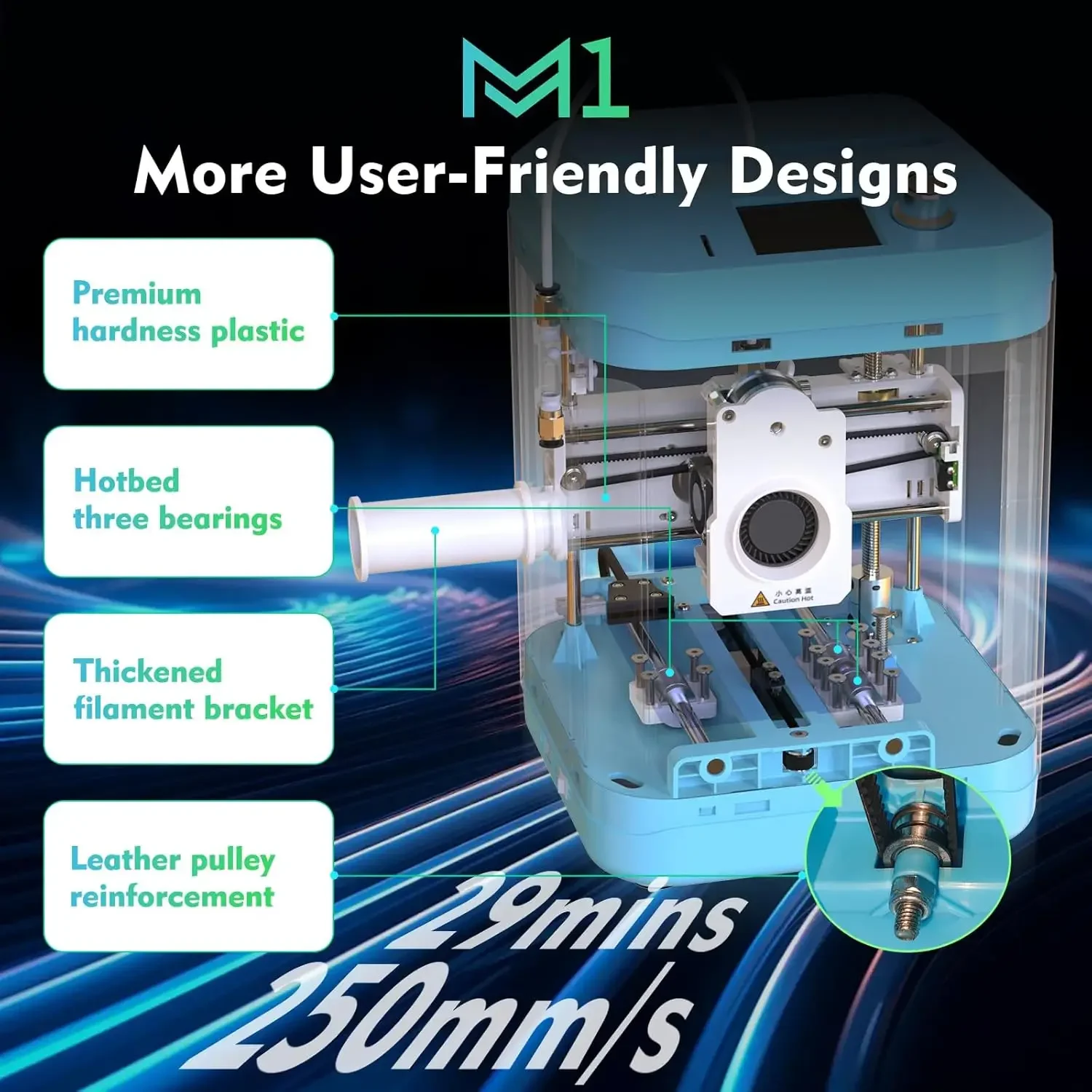 Mini 3D Printer for Kids and Beginners,Auto Leveling - Image 4