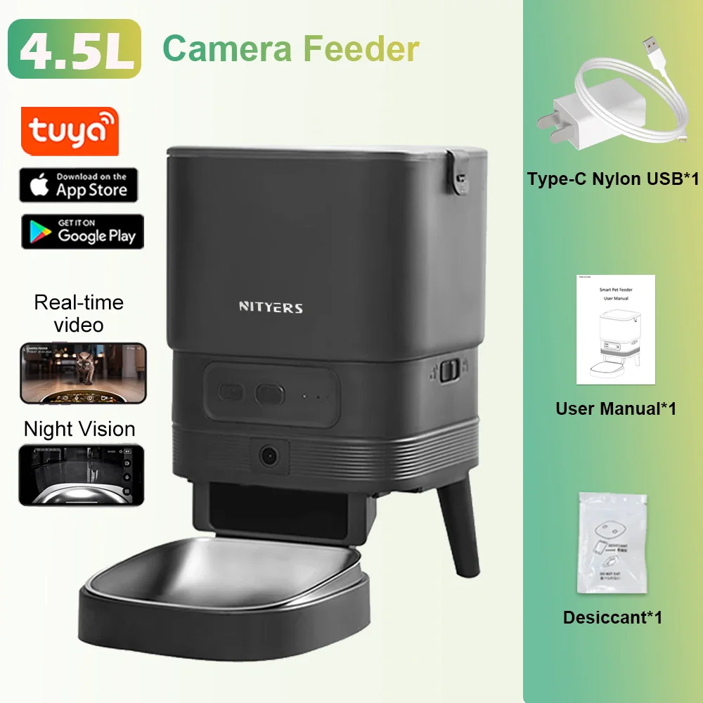 4.5L Automatic Cat Feeder Stainless Steel Bowl - Image 10