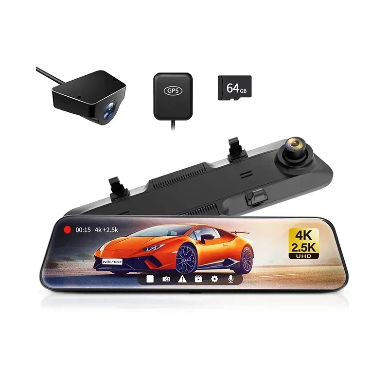 Rearview Dash Cam 12" IPS Screen - Image 1