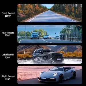 4 Lens Dash Cam 1080P Full HD 360 Loop Recording - Thumbnail Image 5