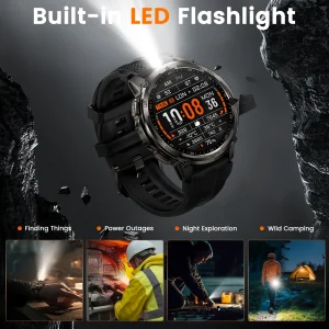 Smartwatch Men’s Outdoor w Flashlight, Waterproof - Thumbnail Image 5