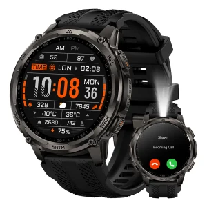 Smartwatch Men’s Outdoor w Flashlight, Waterproof - Thumbnail Image 11