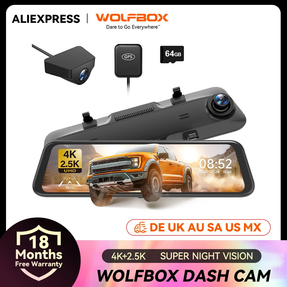 Rearview Dash Cam 12" IPS Screen - Image 2