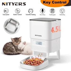 4.5L Automatic Cat Feeder Stainless Steel Bowl